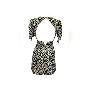 NEW Lulus Green and Black Floral Mini backless Dress